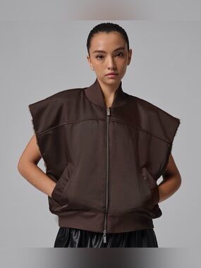 Jordan Women's Flight Reversible Vest - Brown/Khaki S